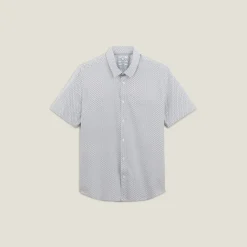 New Slim hemdje met geometrische print in biokatoen Formele Overhemden|Overhemd