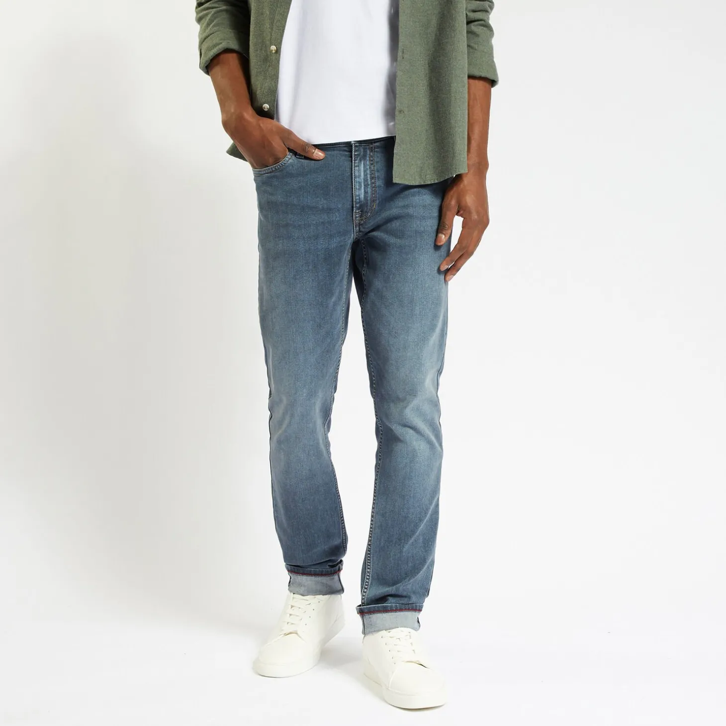 Best Sale Slim jeans in 3 lengtes en gerecycled polyester Jeans Slim|Jeans