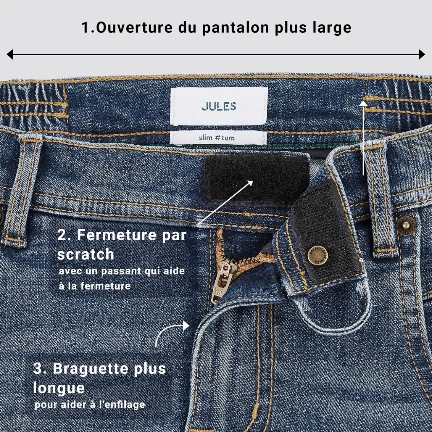 Best Sale Slim jeans voor personen met beperkte mobiliteit Broek Chino|Broek