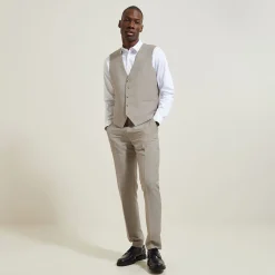 Online Slim kostuumgilet Linnen Kostuum|Kostuumgilet