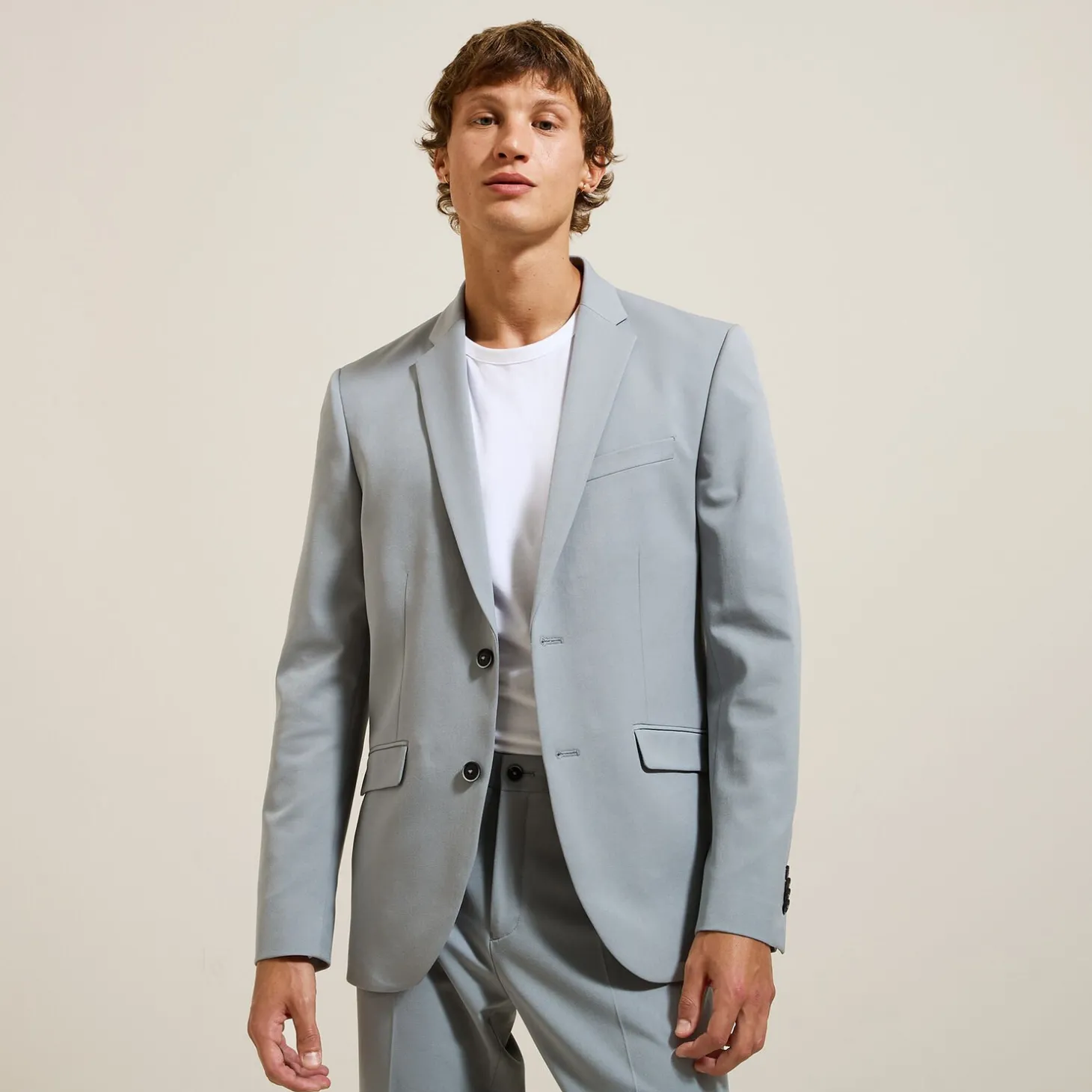 Outlet Slim kostuumvest in twill Kostuumvest & Blazer|Kostuumvest