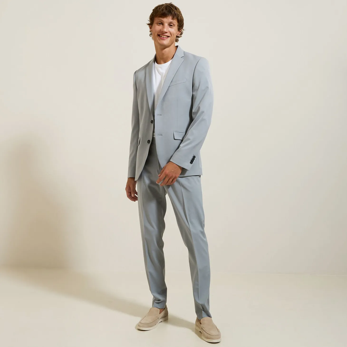 Outlet Slim kostuumvest in twill Kostuumvest & Blazer|Kostuumvest