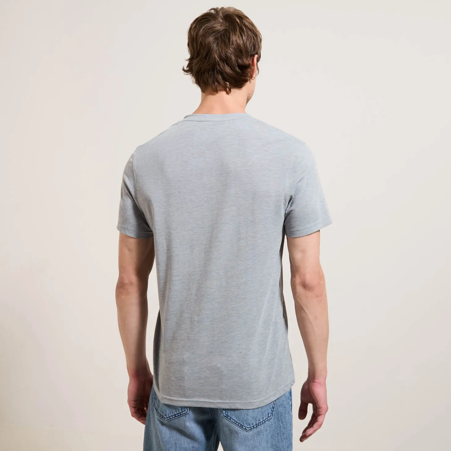 Cheap Slim T-shirt met Tunesische kraag T-shirt