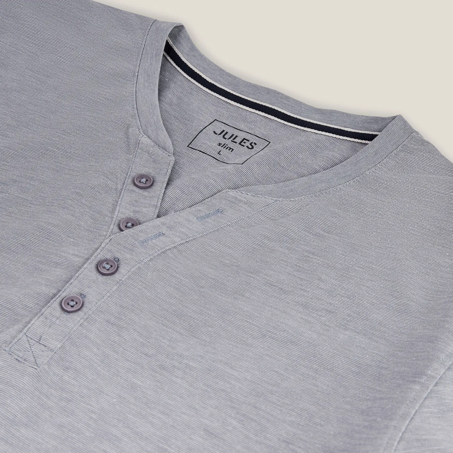 Cheap Slim T-shirt met Tunesische kraag T-shirt