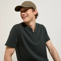 Flash Sale Slim T-shirt met Tunesische kraag T-shirt