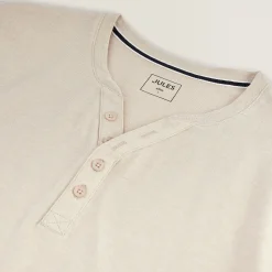 Outlet Slim T-shirt met Tunesische kraag T-shirt