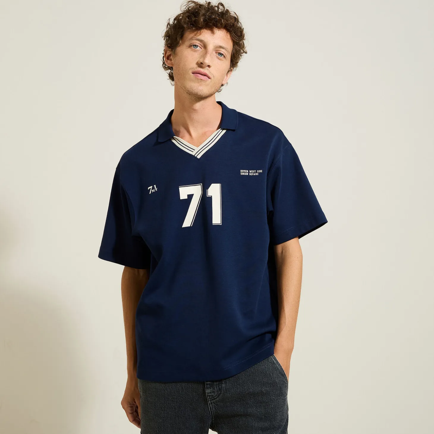 Clearance Sportief T-shirt met polokraag T-shirt