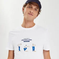 Fashion Strand T-shirt, knipoog naar de Middellandse Zee T-shirt