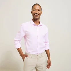 New Strijkvrij regular effen hemd in katoen Makkelijk Te Strijken Hemd|Formele Overhemden