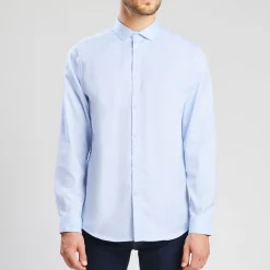 Best Strijkvrij regular effen hemd in katoen Makkelijk Te Strijken Hemd|Formele Overhemden