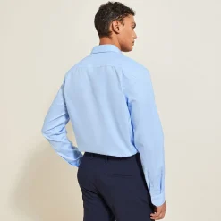 Best Strijkvrij regular effen hemd in katoen Makkelijk Te Strijken Hemd|Formele Overhemden