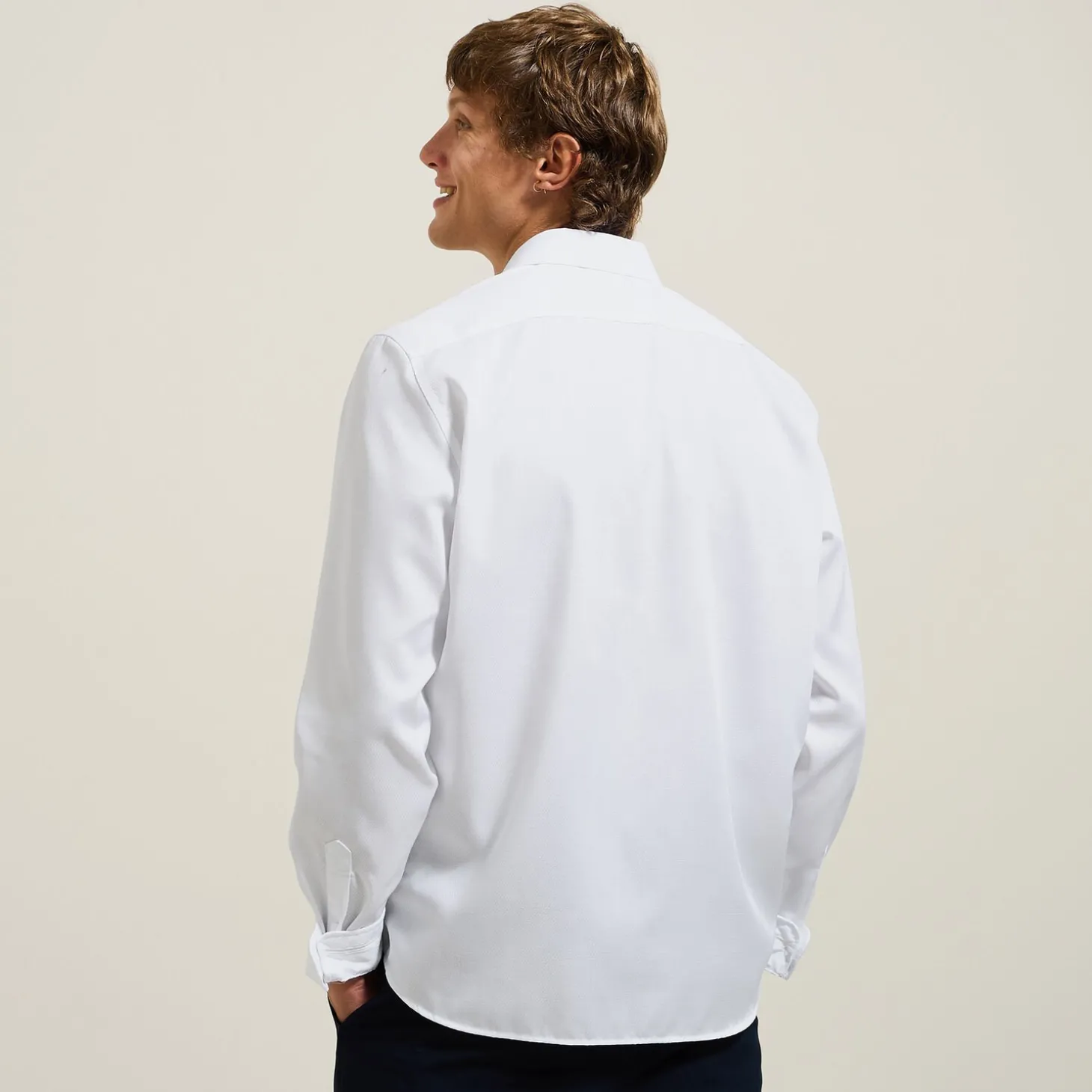 Online Strijkvrij regular hemd in jacquardkatoen Makkelijk Te Strijken Hemd|Formele Overhemden