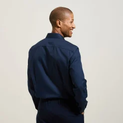 Online Strijkvrij slim effen hemd in katoen Formele Overhemden|Makkelijk Te Strijken Hemd