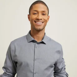 Best Strijkvrij slim effen hemd in katoen Makkelijk Te Strijken Hemd|Formele Overhemden