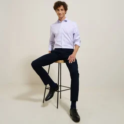 Store Strijkvrij slim effen hemd in katoen Makkelijk Te Strijken Hemd|Formele Overhemden