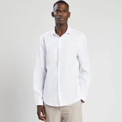 Cheap Strijkvrij slim effen hemd in katoen Makkelijk Te Strijken Hemd|Formele Overhemden