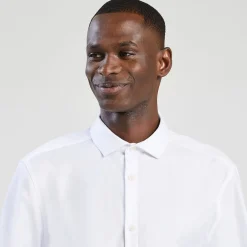 Cheap Strijkvrij slim effen hemd in katoen Makkelijk Te Strijken Hemd|Formele Overhemden