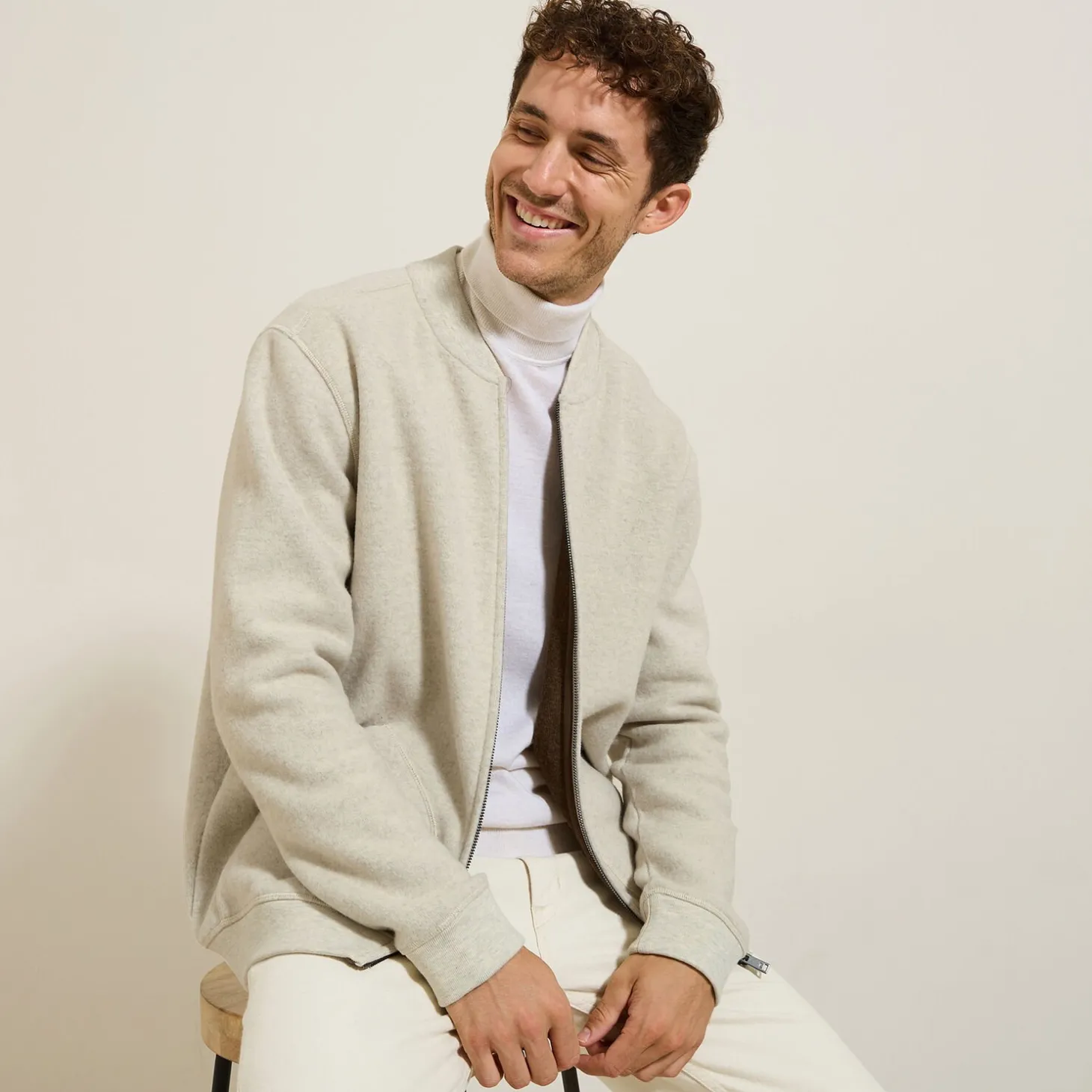 Online Sweater in tricot met rits Sweater