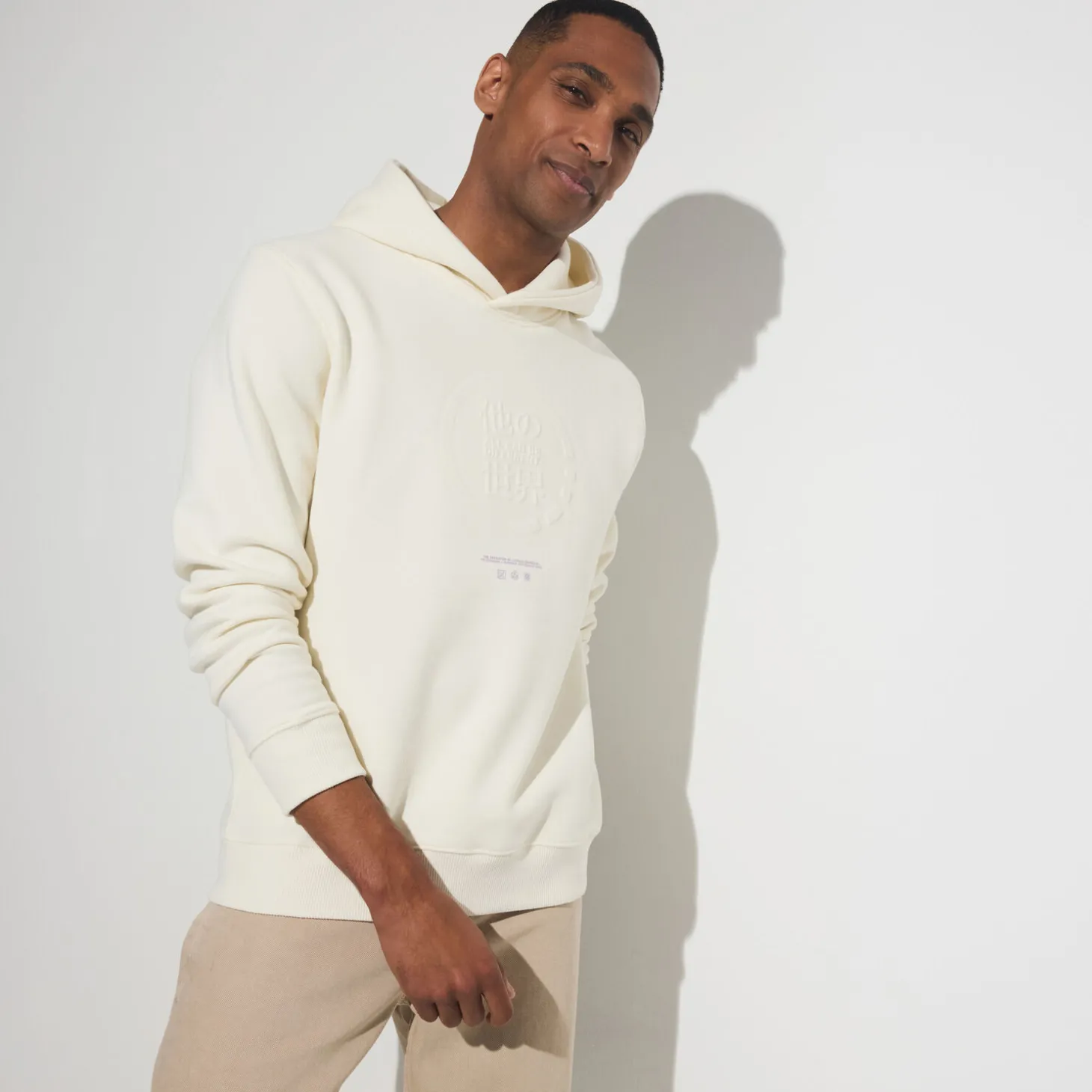 Outlet Sweater met kap en reliëfanimatie Sweater