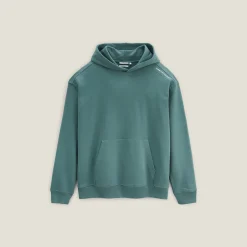 Shop Sweater met kap, oversize snit en print op de kap Sweater