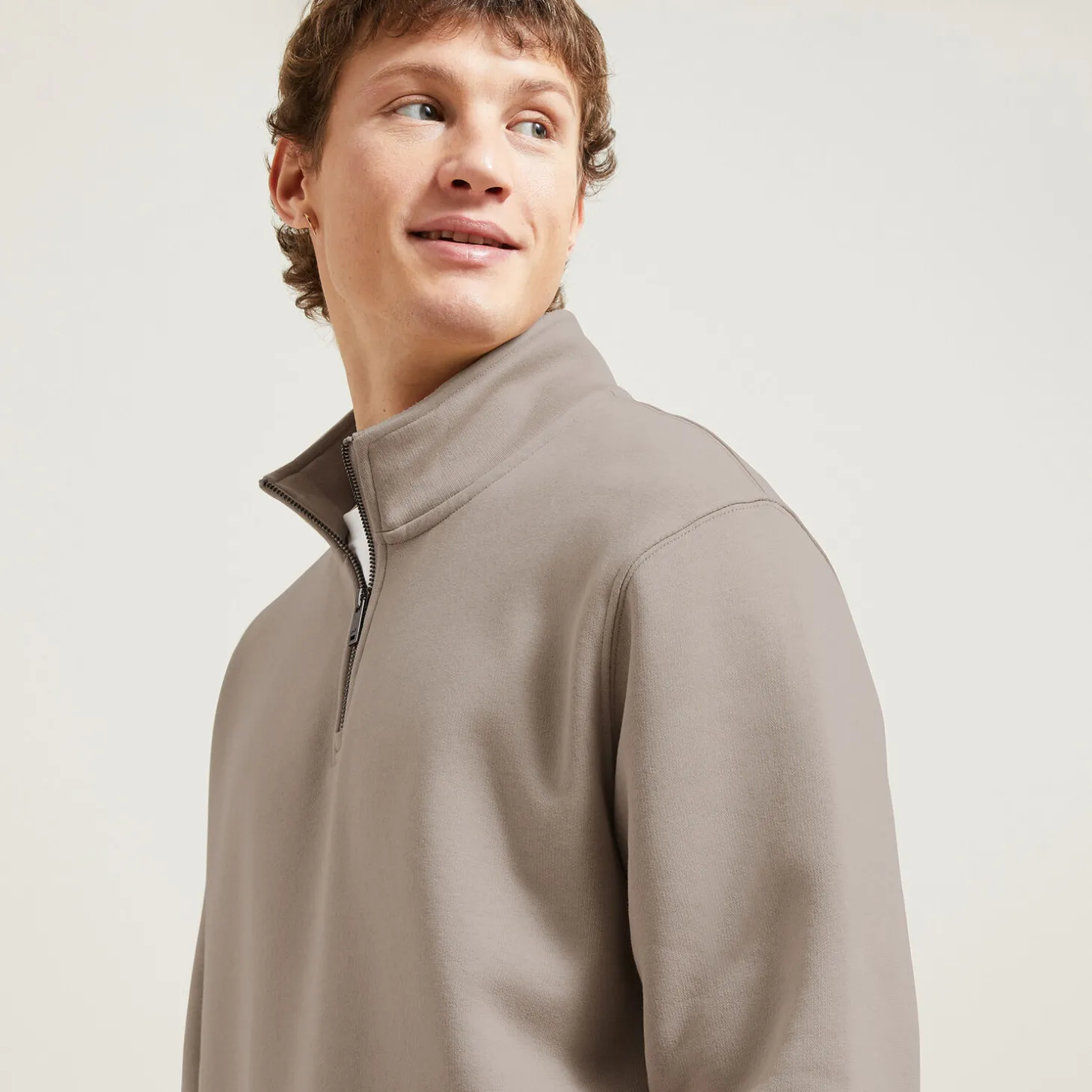 Flash Sale Sweater met opstaande ritskraag Sweater