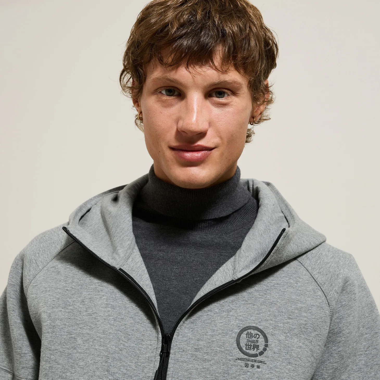 Fashion Sweater met rits en kap Sweater