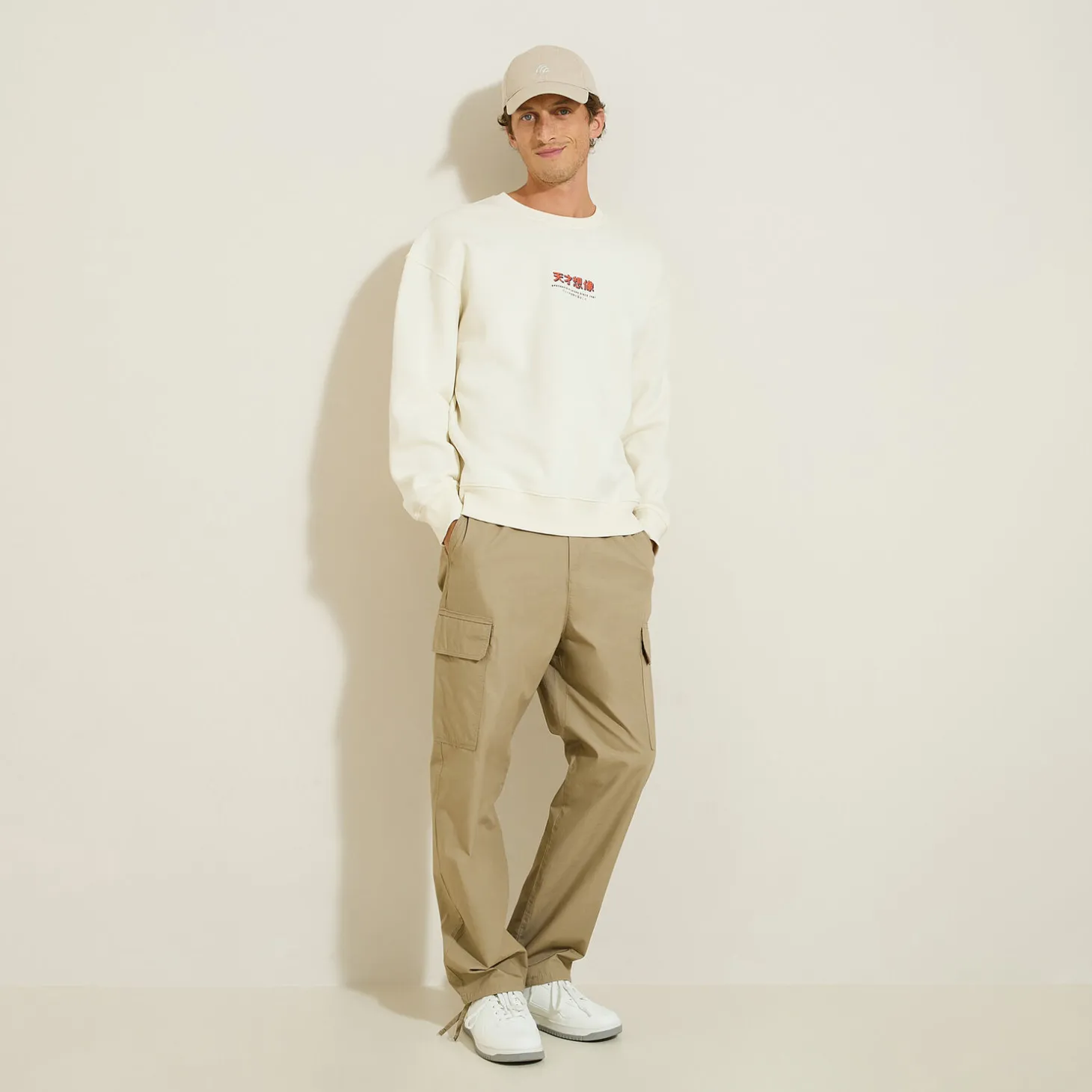 Fashion Sweater met ronde hals en print op voor-en achterk Sweater