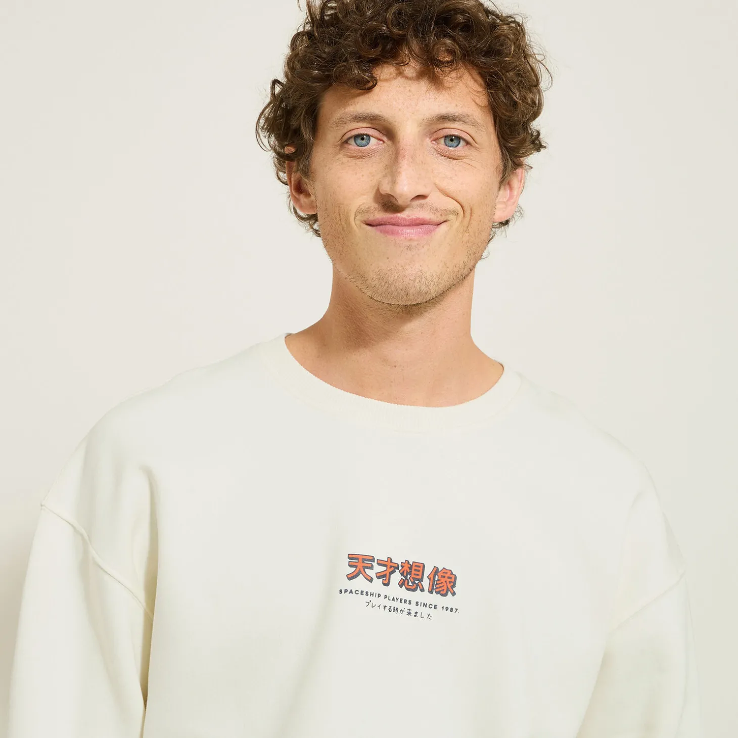 Fashion Sweater met ronde hals en print op voor-en achterk Sweater