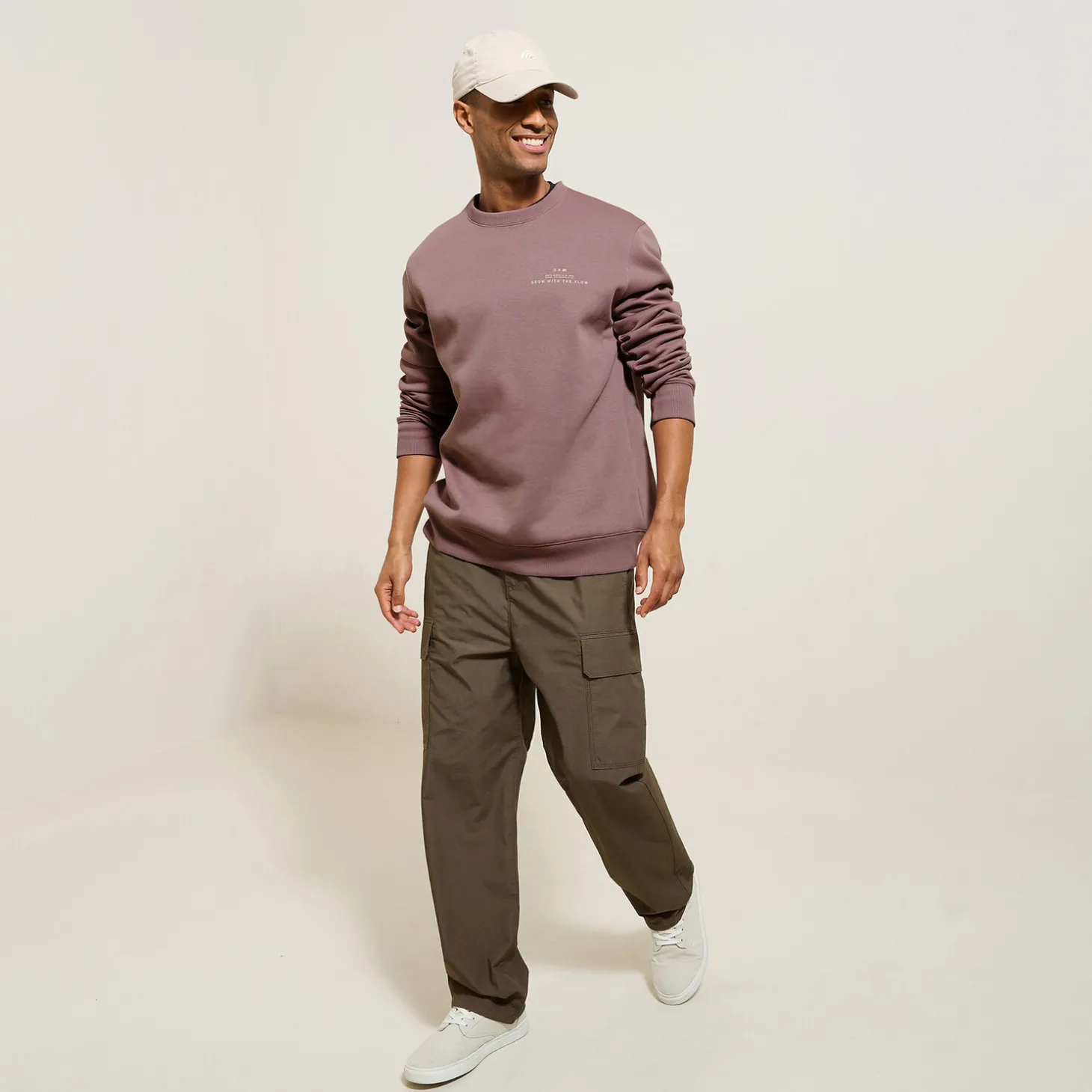 Store Sweater met ronde hals en print vooraan Sweater