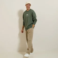 Fashion Sweater met ronde hals en print op voor-en achterk Sweater