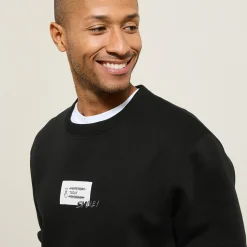 Shop Sweater met ronde hals en print vooraan Sweater