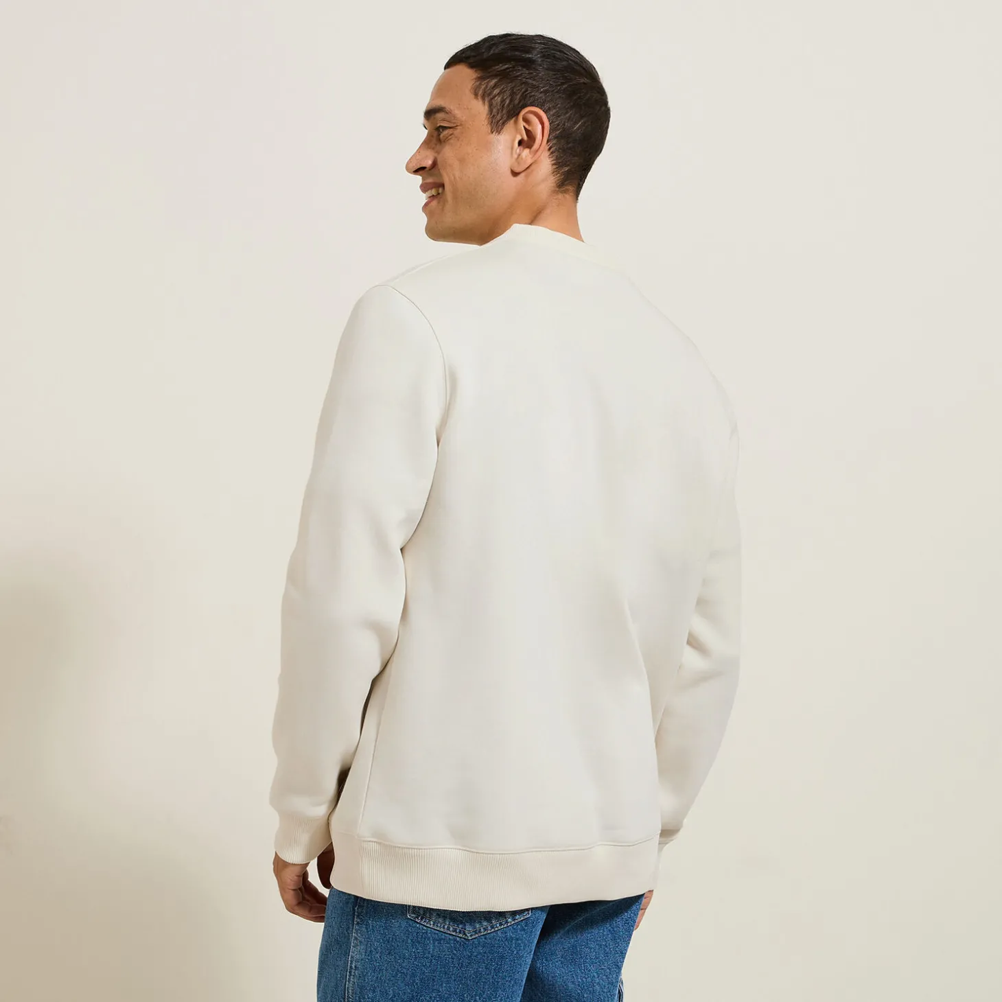 Fashion Sweater met ronde hals en print vooraan Sweater