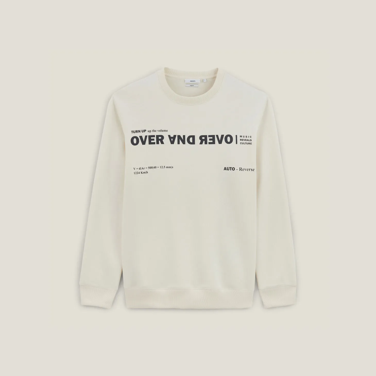 Fashion Sweater met ronde hals en print vooraan Sweater