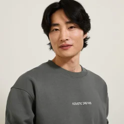 Flash Sale Sweater met ronde hals en print op voor-en achterk Sweater