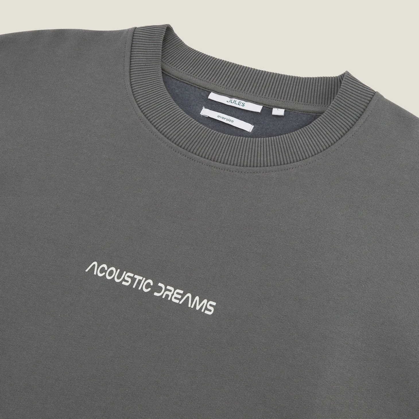 Flash Sale Sweater met ronde hals en print op voor-en achterk Sweater