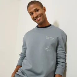 Store Sweater met ronde hals en print vooraan Sweater