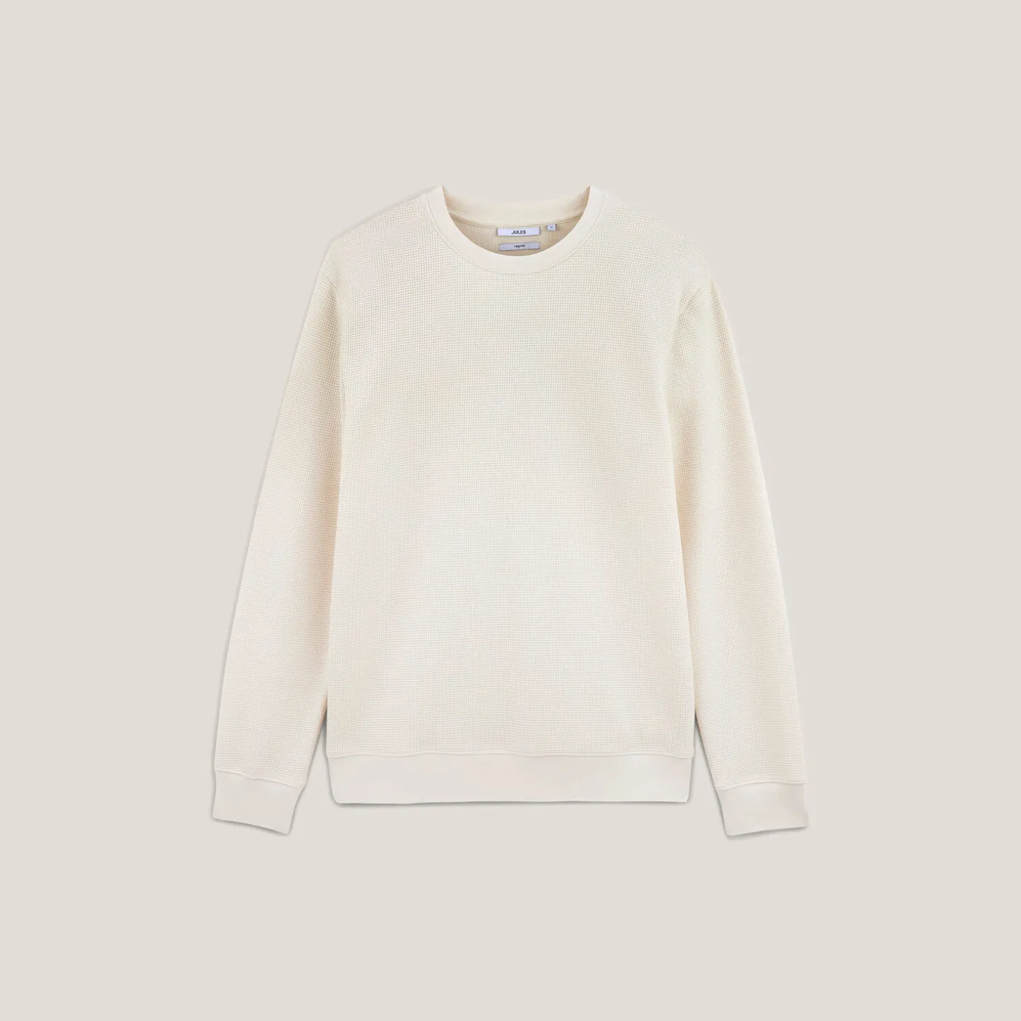 Discount Sweater met ronde hals in wafelstof Sweater