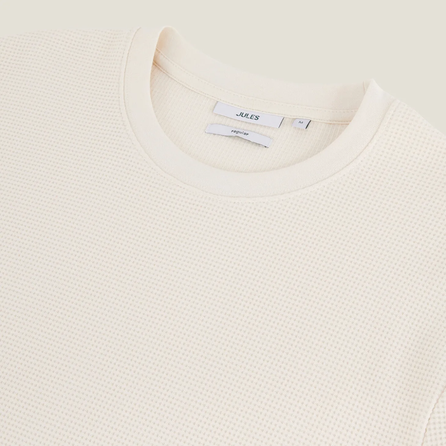 Discount Sweater met ronde hals in wafelstof Sweater