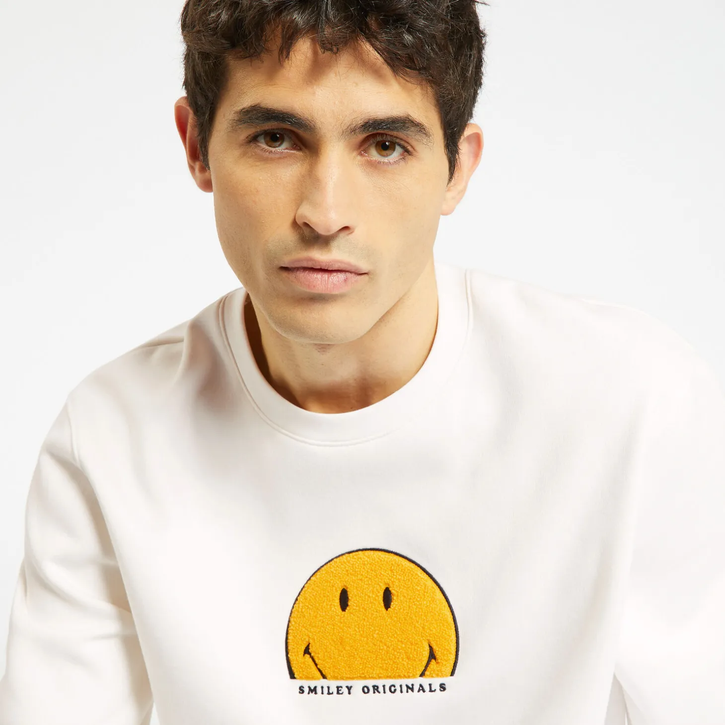 Outlet Sweater met ronde hals, licentie Smiley Sweater