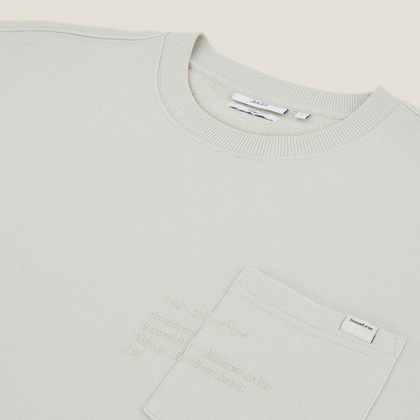 New Sweater ronde hals, zak en afbeelding Sweater