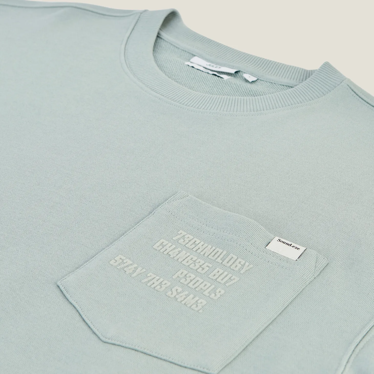 Best Sale Sweater ronde hals, zak en afbeelding Sweater