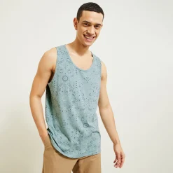 Best tRegular mouwloos hemdje met print T-shirt