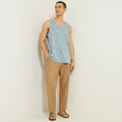 Best tRegular mouwloos hemdje met print T-shirt