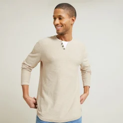 Clearance Trui met dubbele halslijn Trui