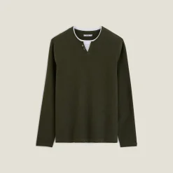 Outlet Trui met dubbele halslijn Trui