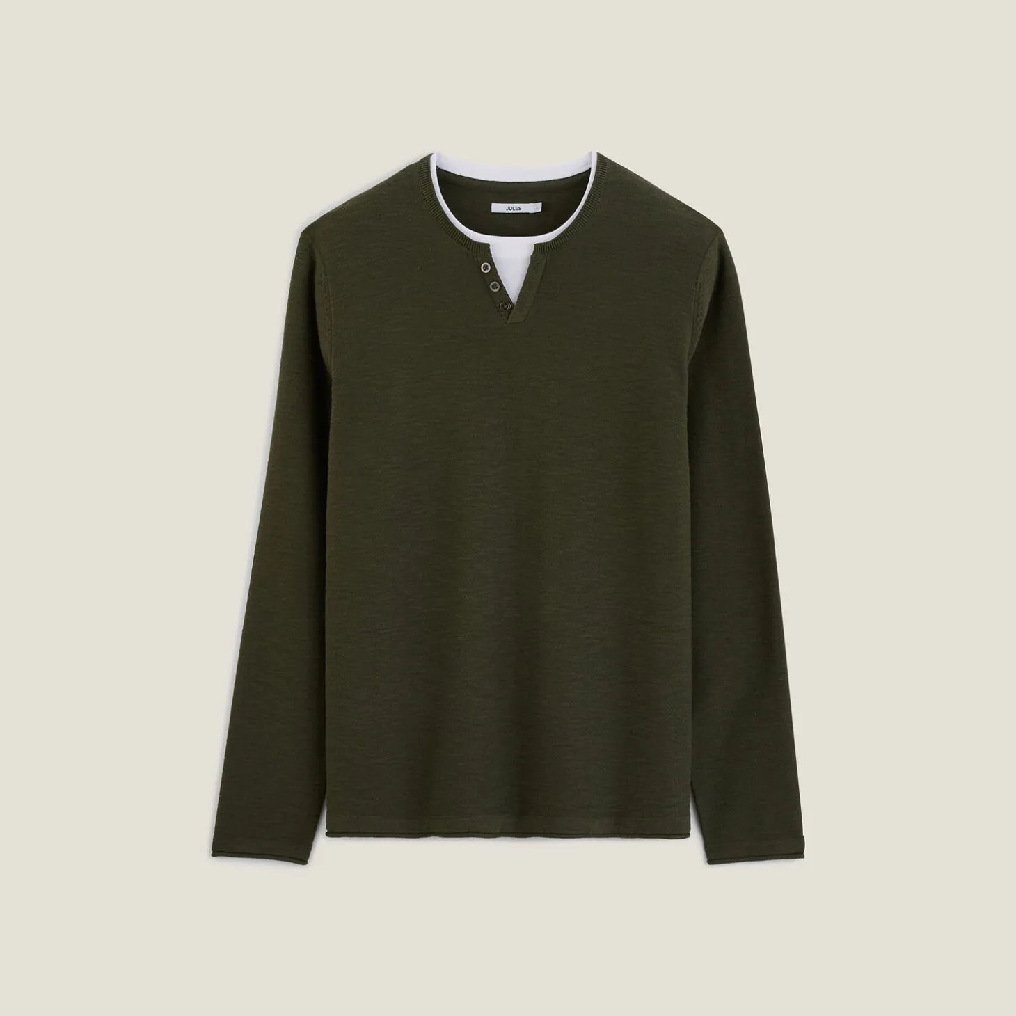 Outlet Trui met dubbele halslijn Trui