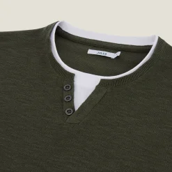 Outlet Trui met dubbele halslijn Trui