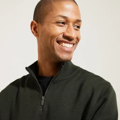 New Trui met opstaande kraag en halve rits Trui