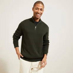 New Trui met opstaande kraag en halve rits Trui