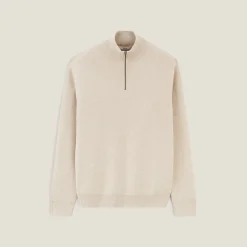 Hot Trui met opstaande kraag en halve rits Trui